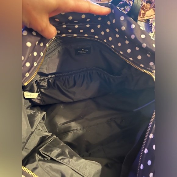 Kate Spade Black & White Polka Dotted Diaper Bag - Picture 7 of 12